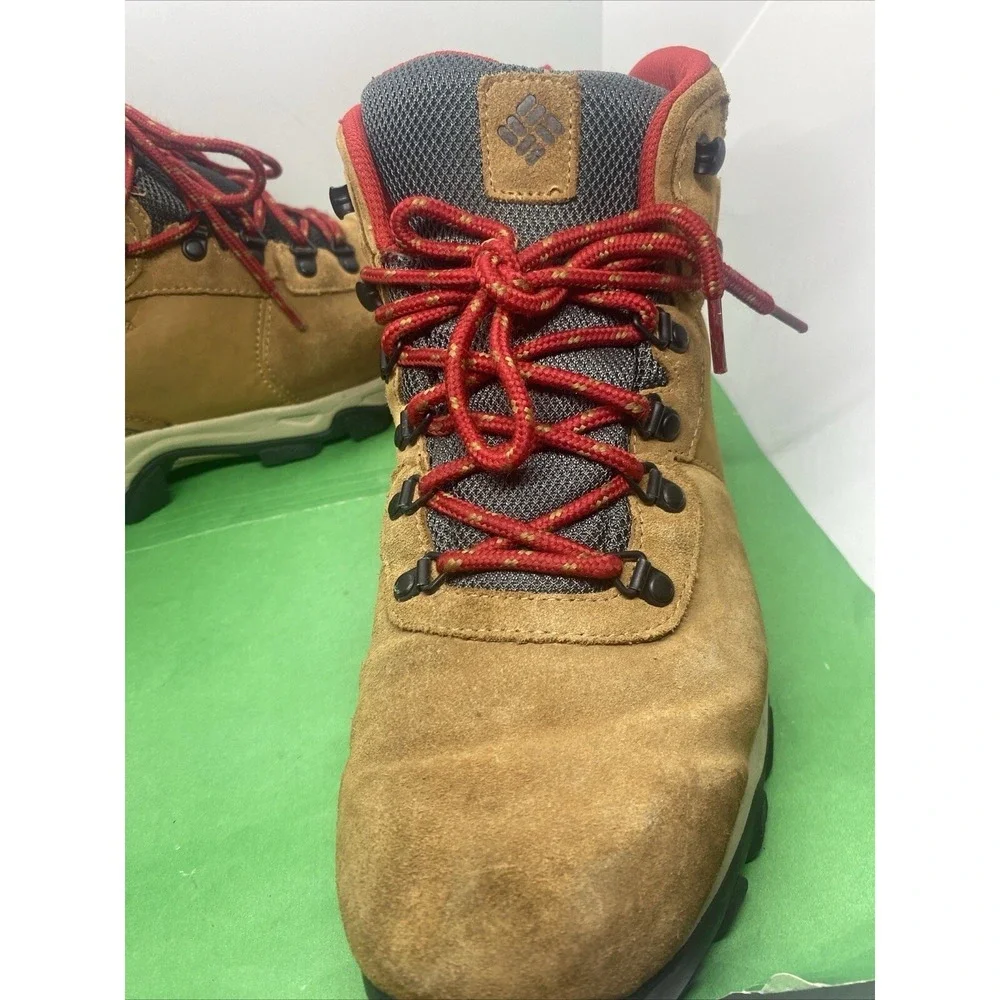 Columbia Newton Ridge Plus II Suede Waterproof Boot Elk/Mountain Red Mens Sz12